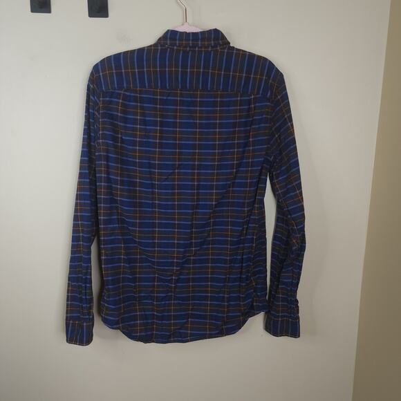 Rye Mens Cotton Slim Fit Button Up Plaid Long Sleeve Shirt Size S Tall - Picture 6 of 11